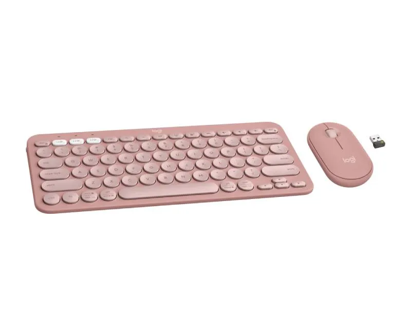 LOGITECH Pebble2 Wireless Combo US tastatura i miš roze  Slika 2