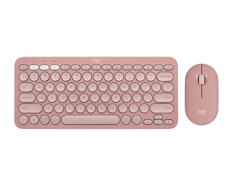 LOGITECH Pebble2 Wireless Combo US tastatura i miš roze  Slika 1