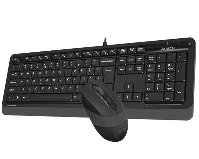 A4 TECH F1010 FSTYLER USB YU siva tastatura + USB sivi miš  Slika 2