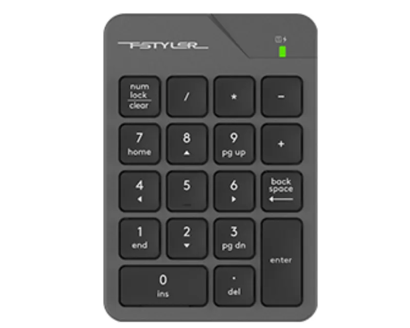 A4 TECH FGK21C FSTYLER 2.4G Wireless Numeric Keypad USB Type-C siva tastatura  Slika 1