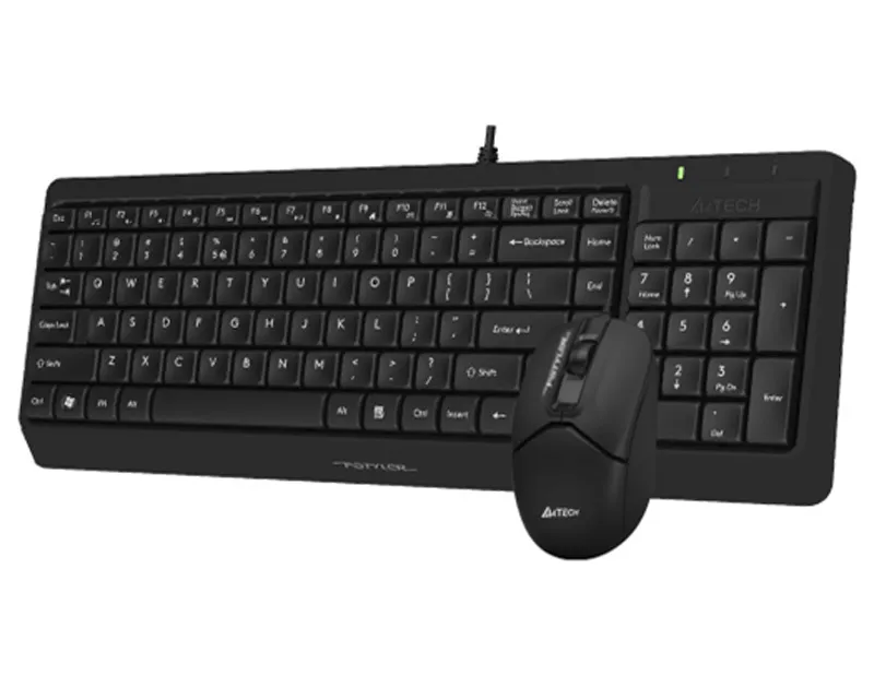 A4 TECH F1512S FSTYLER USB YU crna tastatura + USB crni miš Slika 2