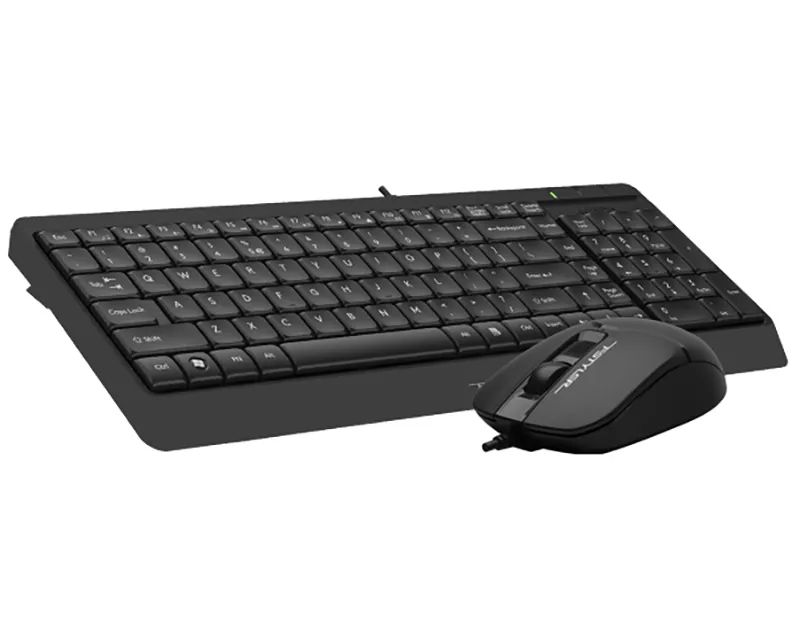 A4 TECH F1512S FSTYLER USB YU crna tastatura + USB crni miš Slika 4