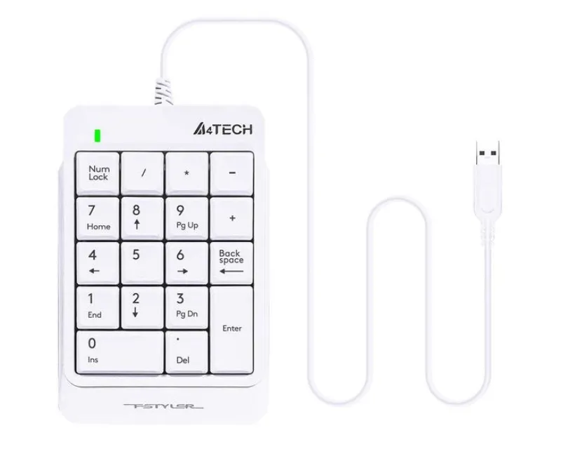 A4 TECH FK13P FSTYLER Numerička USB bela tastatura Slika 2