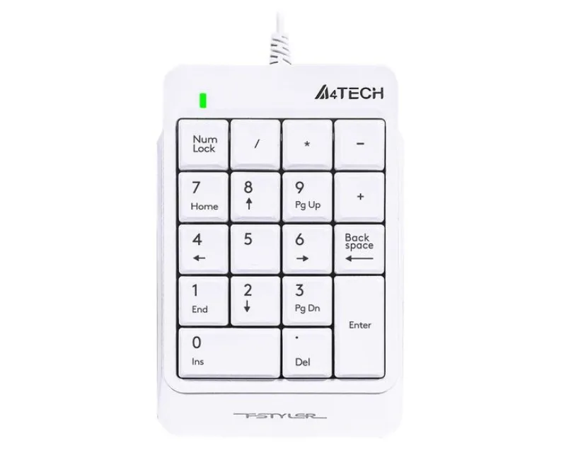 A4 TECH FK13P FSTYLER Numerička USB bela tastatura Slika 1