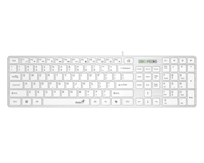 GENIUS SlimStar 126 USB YU bela tastatura Slika 1
