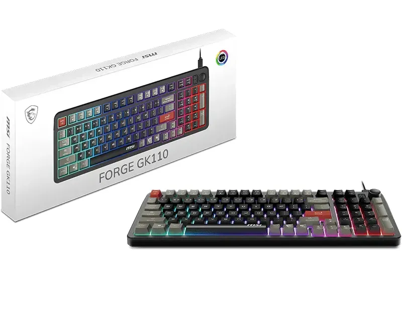 MSI FORGE GK110 US RGB crna tastatura Slika 5