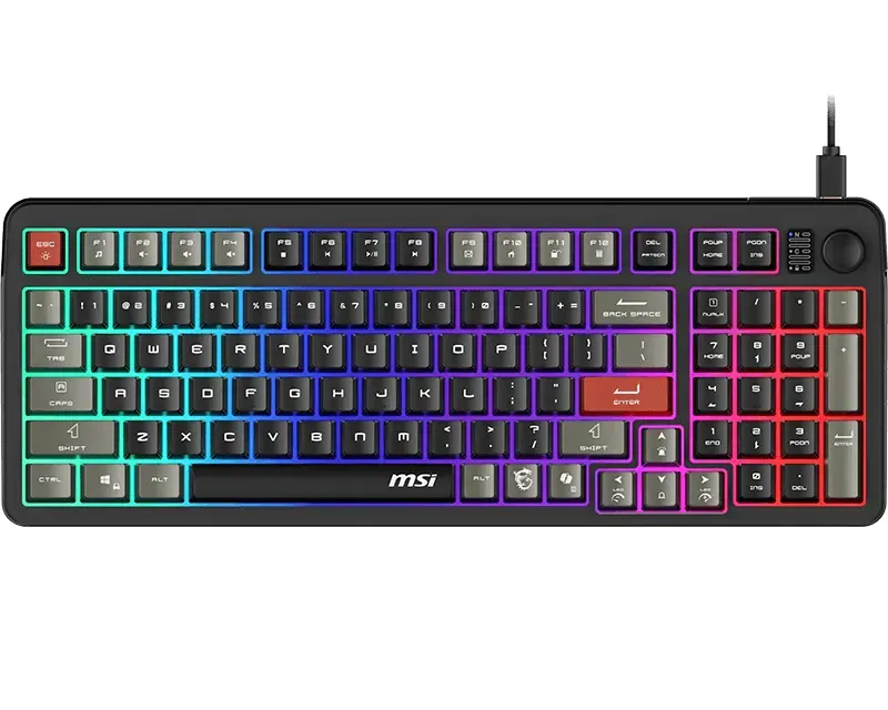 MSI FORGE GK110 US RGB crna tastatura Slika 1