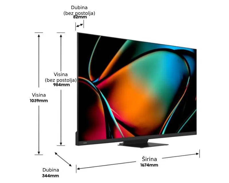 HISENSE 75 inča 75U8KQ Mini-LED 4K UHD Smart TV  - Image 8