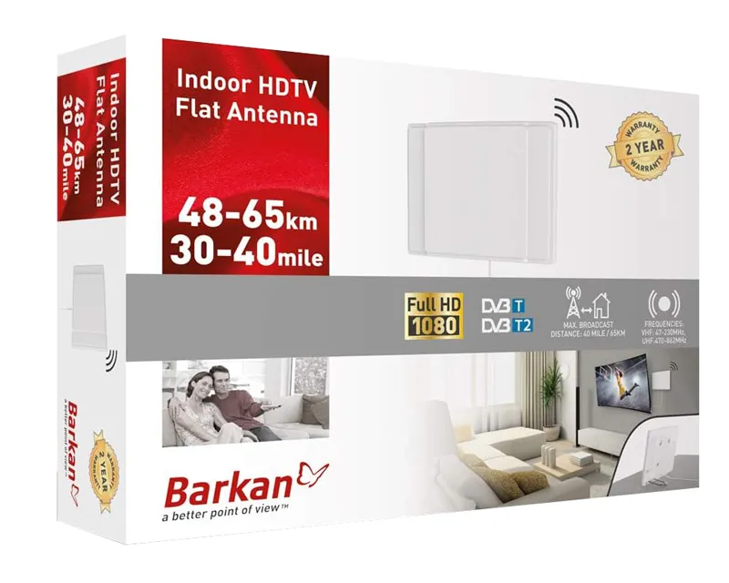 BARKAN AF40P.W Indoor HDTV Flat TV Antenna 65 km  Slika 4