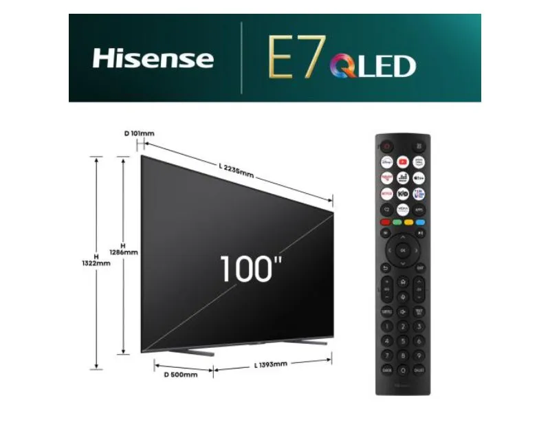 HISENSE 100 inča 100E7NQ QLED 4K UHD Smart TV Slika 4
