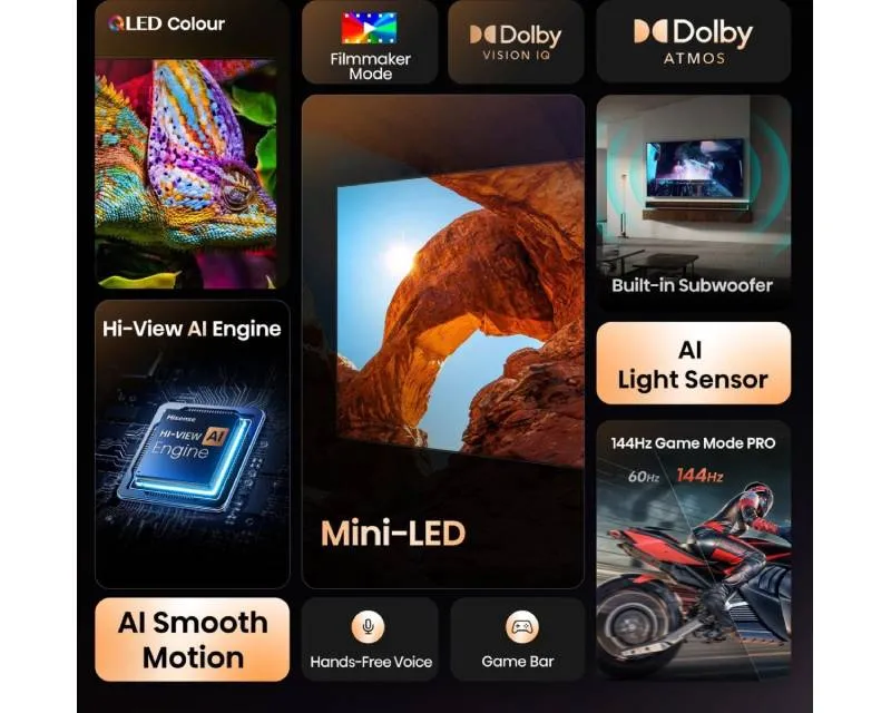 HISENSE 55 inča 55U7Q ULED Mini-LED 4K UHD Smart TV Slika 3