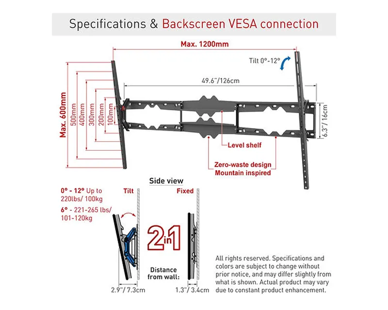 BARKAN BM510 LCD TV zidni nosač od 55 do 100 inča Slika 5