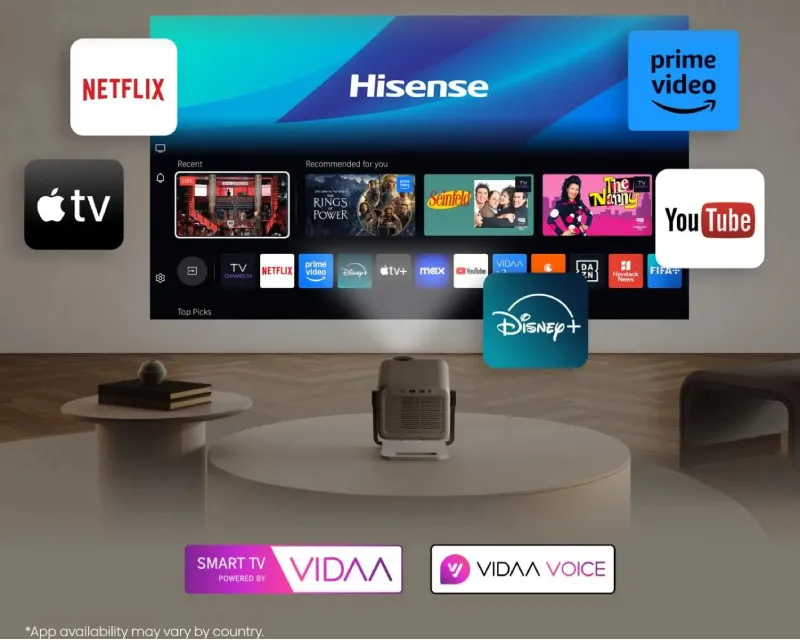 HISENSE M2SE PRO smart Laser 4K PRO-UHD 1.150 ANSI lumena 1000:1 WiFi VIDAA U9 projektor  Slika 3