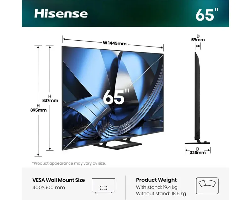 HISENSE 65 inča 65U7SE ULED MiniLED 4K UHD Smart TV  Slika 2
