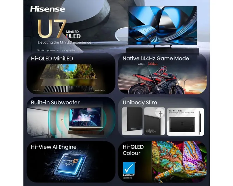 HISENSE 65 inča 65U7SE ULED MiniLED 4K UHD Smart TV  Slika 3