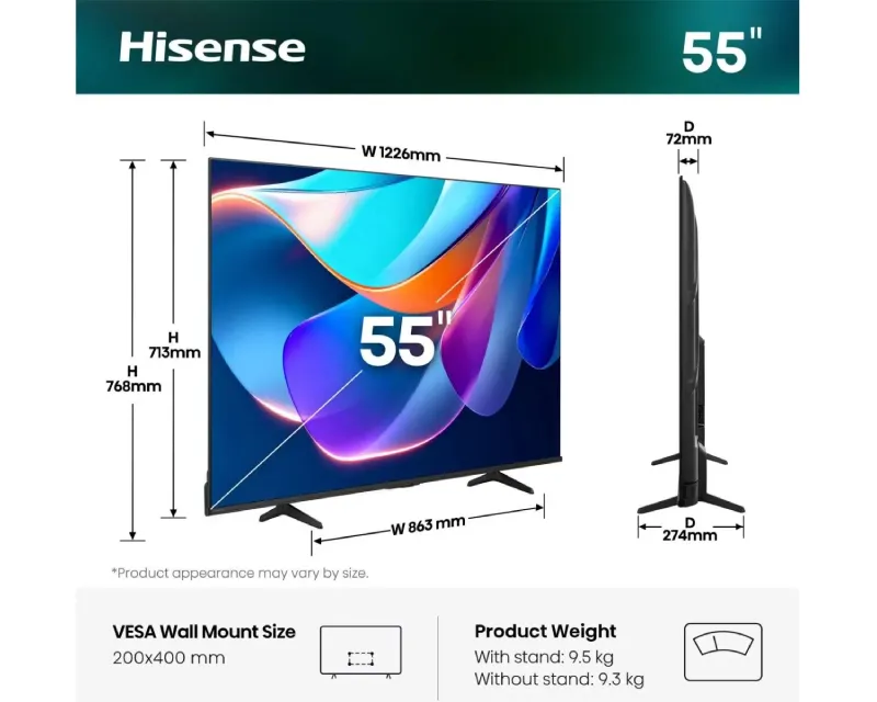 HISENSE 55 inča 55E6ST DLED 4K UHD Smart TV  Slika 2