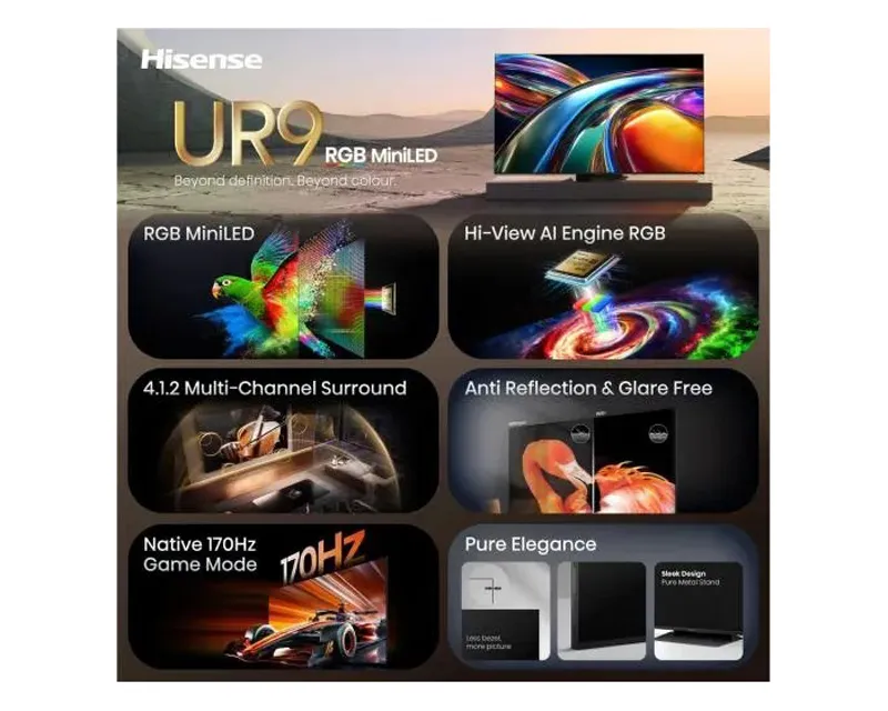 HISENSE 65 inča 65UR9S ULED RGB Mini-LED 4K UHD Smart TV  Slika 3