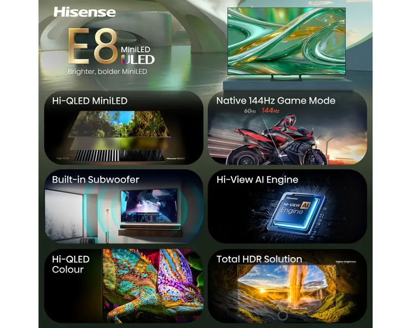 HISENSE 65 inča 65E8S ULED MiniLED 4K UHD Smart TV  Slika 3