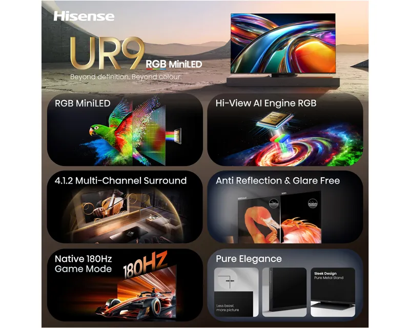 HISENSE 85 inča 85UR9S ULED RGB Mini LED 4K UHD Smart TV Slika 3