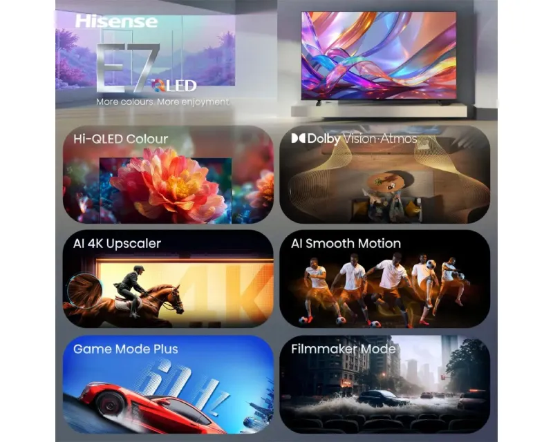 HISENSE 43 inča 43E7S Hi-QLED 4K UHD Smart TV Slika 3