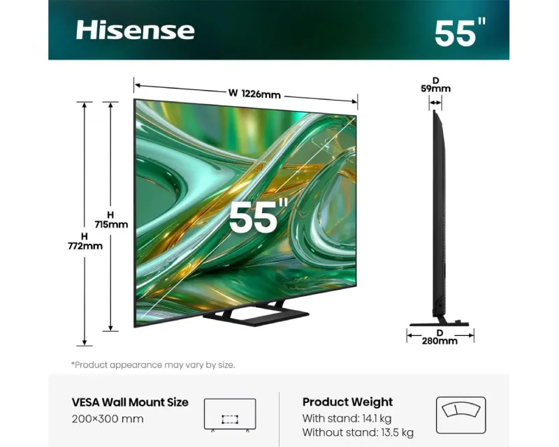 HISENSE 55 inča 55E8S ULED 4K UHD Smart TV Slika 2