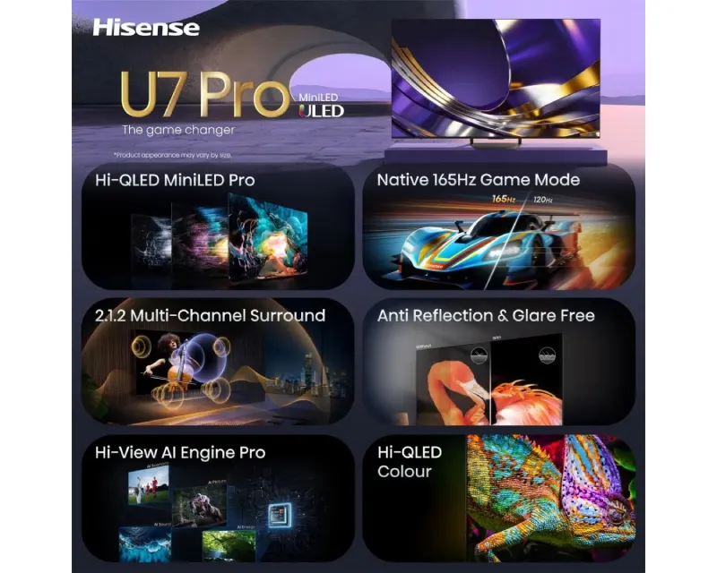 HISENSE 65 inča 65U7S PRO ULED MiniLED 4K UHD Smart TV  Slika 3