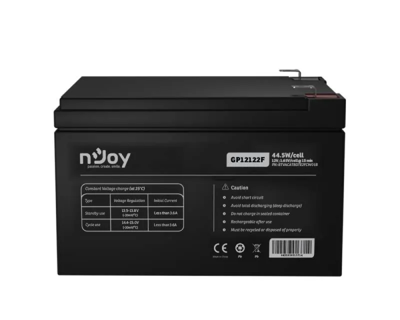 NJOY GP12122F baterija za UPS 12V 12Ah (BTVACATBDTE2FCW01B)  Slika 1