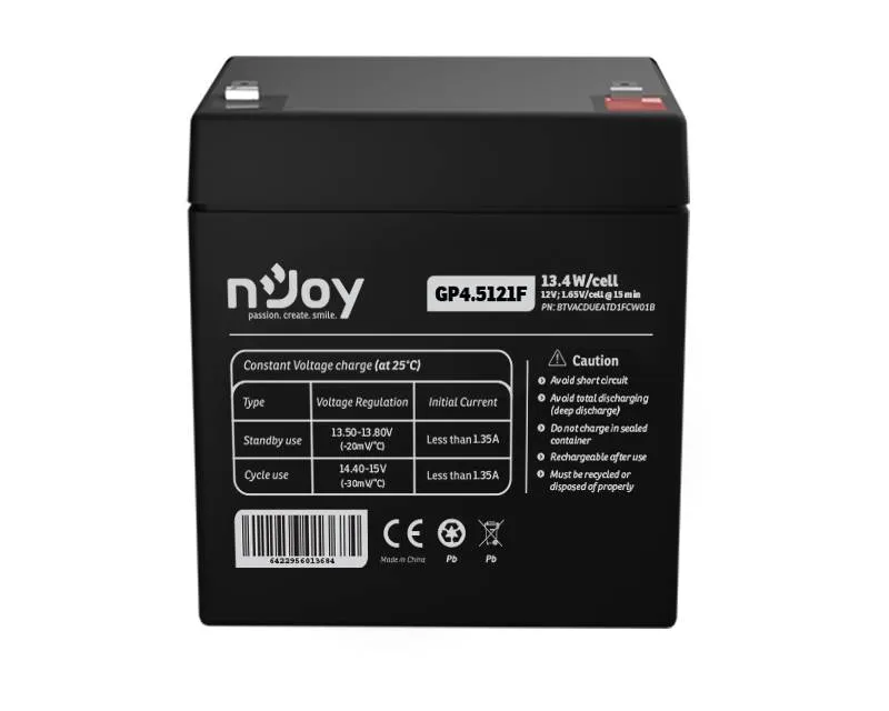 NJOY GP4.5121F baterija za UPS 12V 4.5Ah (BTVACDUEATD1FCW01B)  Slika 1