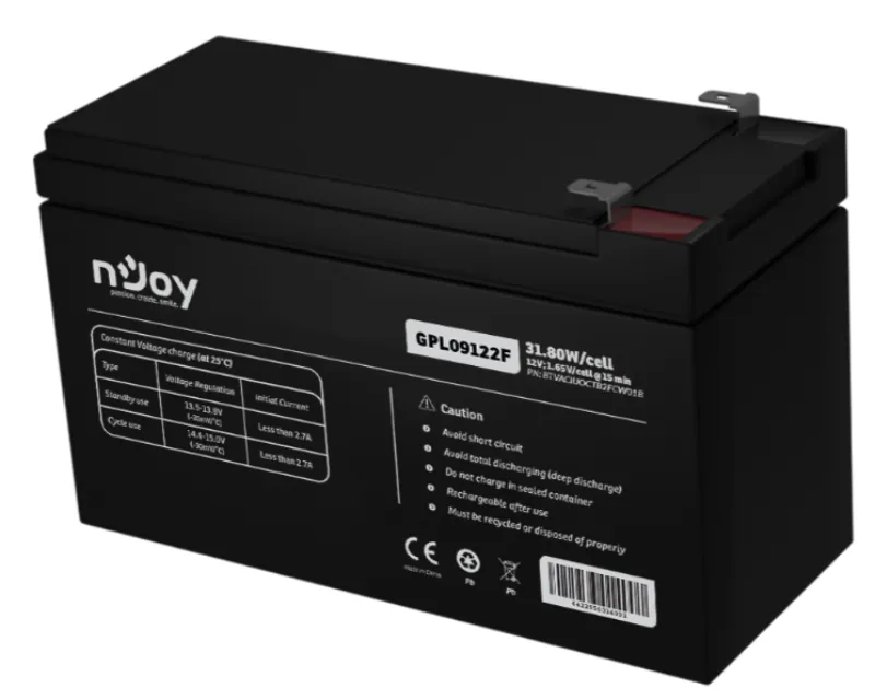 NJOY GPL09122F baterija za UPS 12V 9Ah (BTVACIUOCTB2FCW01B)  Slika 2