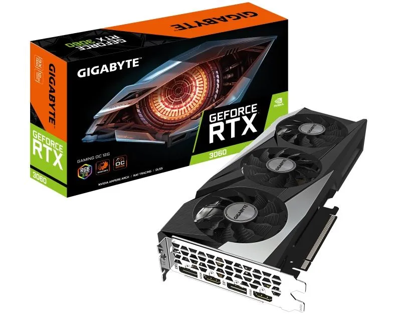 GIGABYTE nVidia GeForce RTX 3060 12GB 192bit GV-N3060GAMING OC-12GD rev 2.0 LHR grafička karta Slika 1