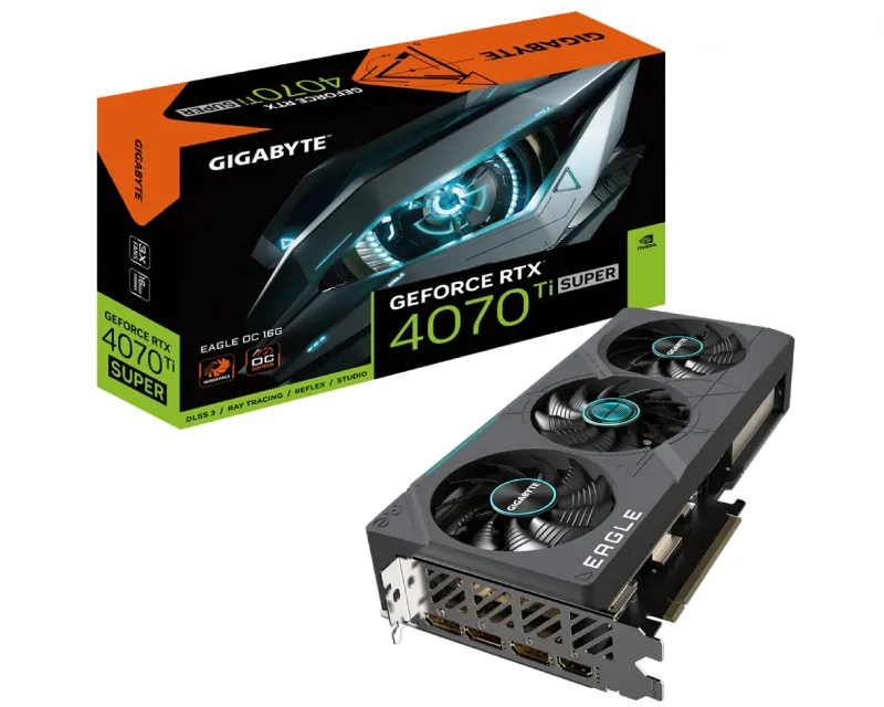 GIGABYTE nVidia GeForce RTX 4070 Ti SUPER 16GB 256bit GV-N407TSEAGLE OC-16GD grafička karta Slika 1