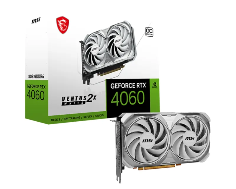 MSI nVidia GeForce RTX 4060 8GB 128bit RTX 4060 VENTUS 2X WHITE 8G OC grafička karta Slika 1
