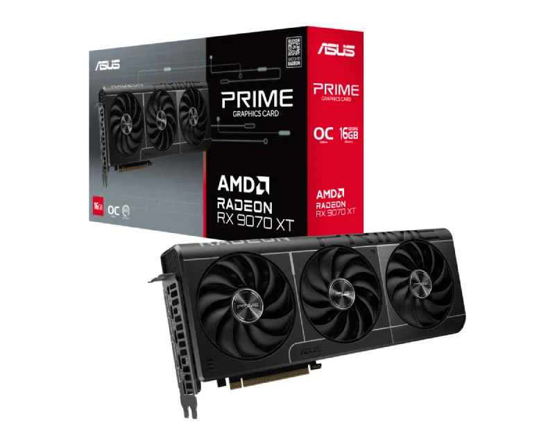 ASUS Radeon RX 9070 XT 16GB PRIME-RX9070XT-O16G grafička karta Slika 1