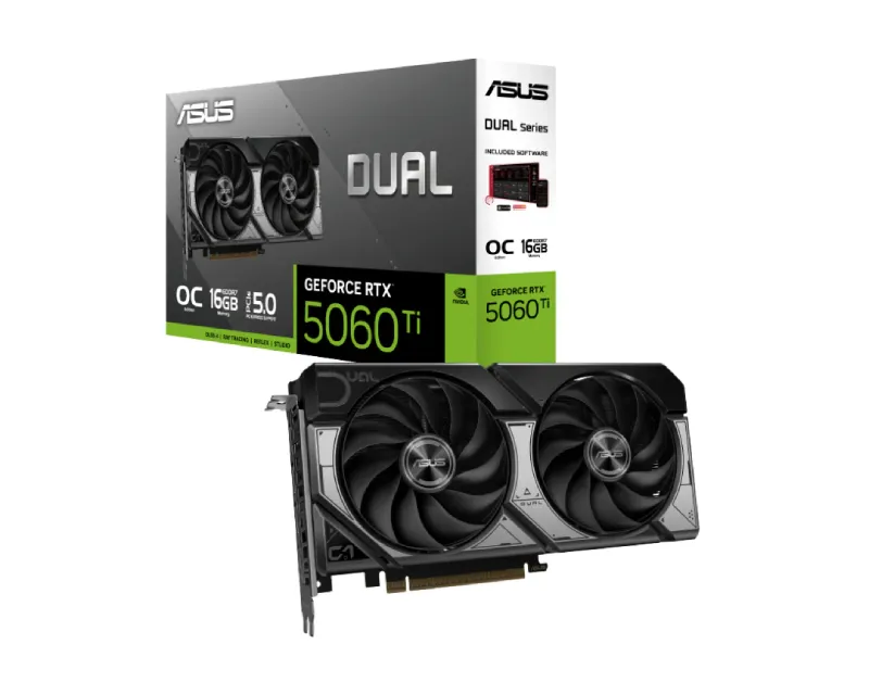 ASUS nVidia GeForce RTX 5060 Ti 16GB DUAL-RTX5060TI-O16G grafička karta Slika 1