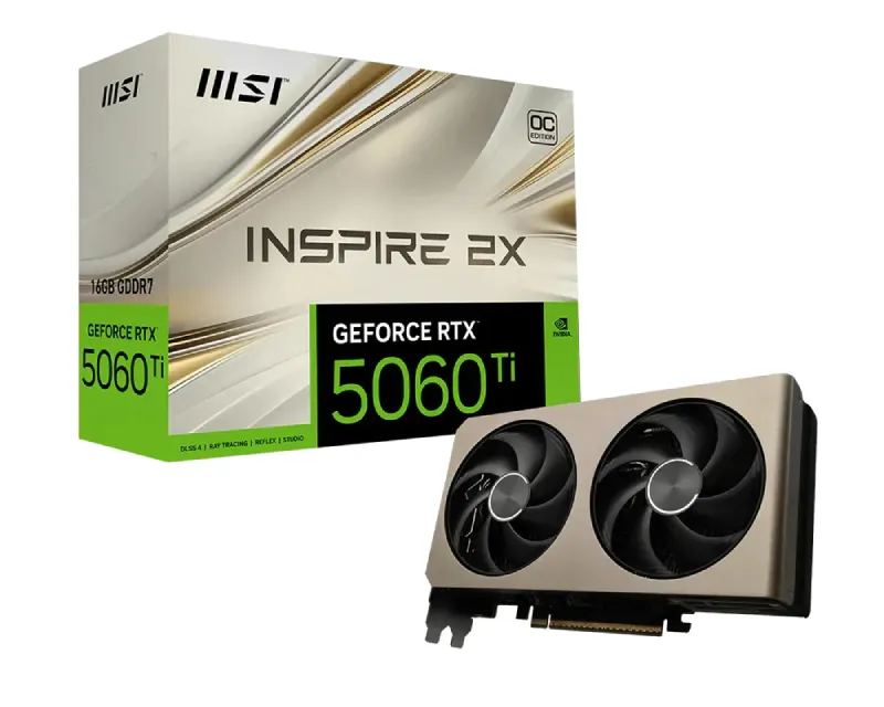 MSI GeForce RTX 5060 TI 16G INSPIRE 2X OC grafička karta Slika 5