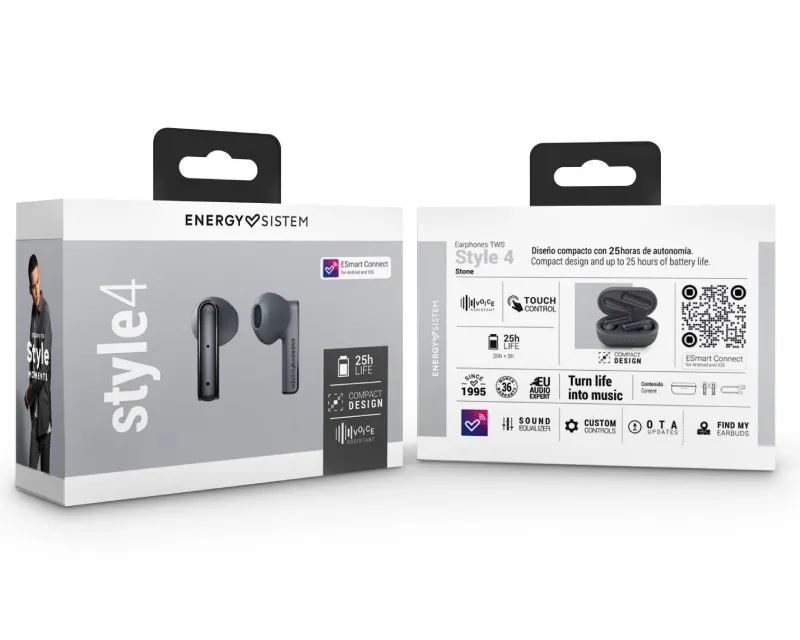 ENERGY SISTEM Style 4 Stone True Wireless slušalice crne (M45350)  Slika 6