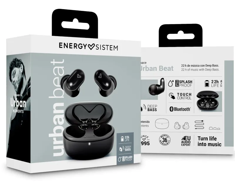 ENERGY SISTEM Urban Beat Space True Wireless slušalice crne (M45521)  Slika 6