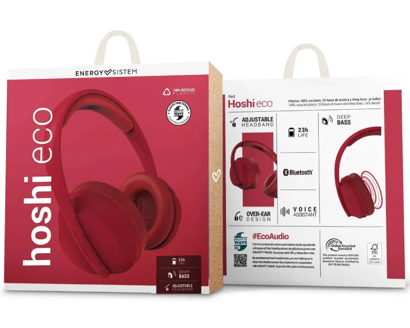 ENERGY SISTEM Hoshi ECO Red Bluetooth slušalice sa mikrofonom crvene (M45755)  Slika 6