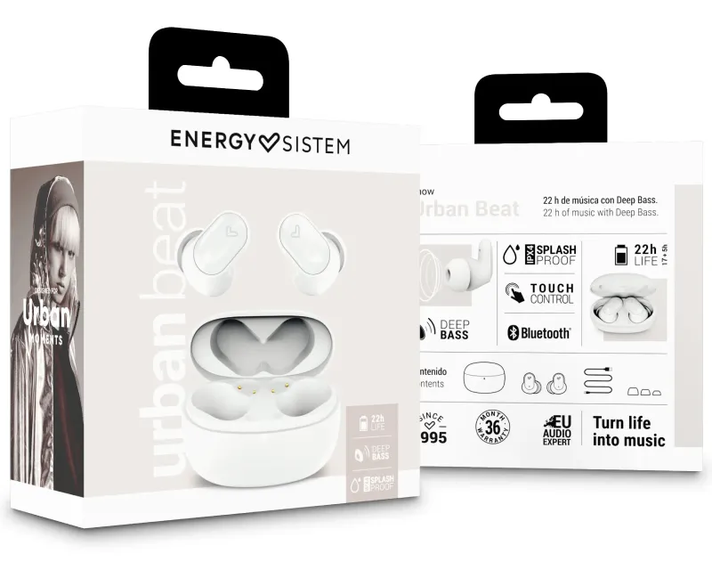 ENERGY SISTEM Urban Beat Snow True Wireless slušalice bele  Slika 6