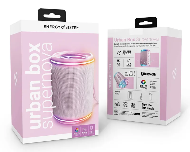 ENERGY SISTEM Urban Box Pink Supernova portable zvučnik roze  Slika 6