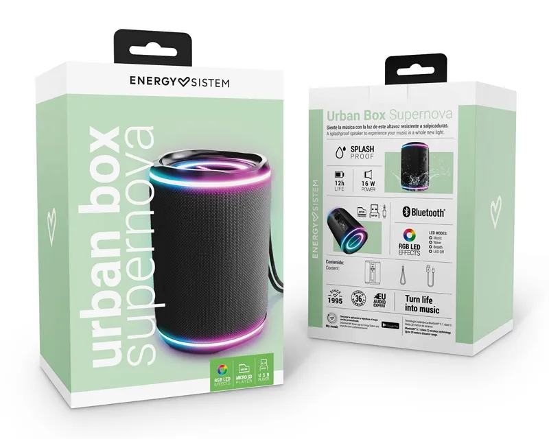 ENERGY SISTEM Urban Box Black Supernova portable zvučnik crni (M45493)  Slika 6