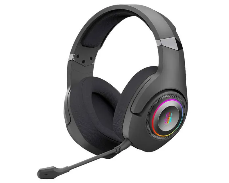 A4 TECH GR270 Bloody 7.1 Virtual Surround 3-IN-ONE RGB Gaming Wireless + wired crne slušalice  Slika 1