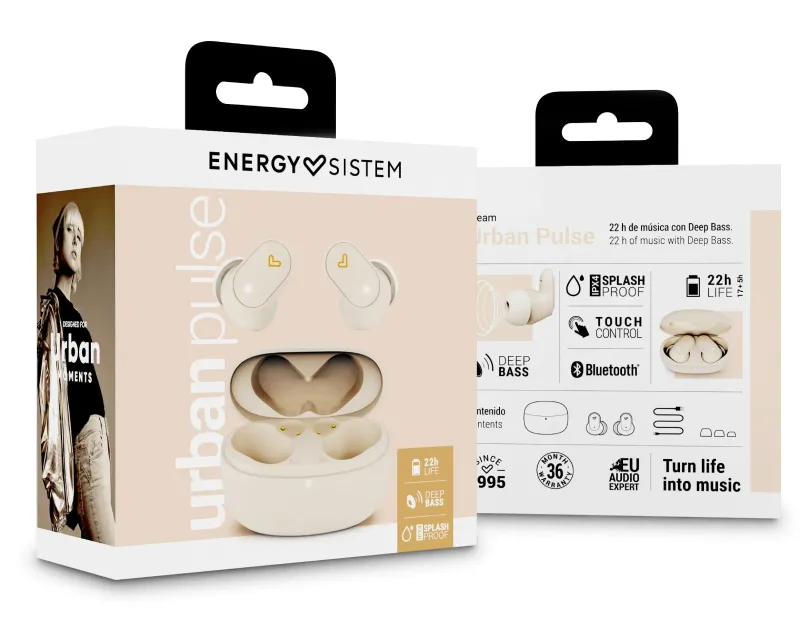 ENERGY SISTEM Urban Pulse Cream True Wireless bežične slušalice (M45528)  Slika 6