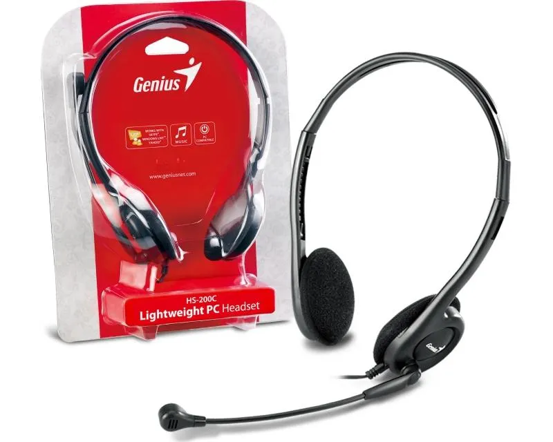 GENIUS HS-200C +Single Jack Cable slušalice sa mikrofonom  Slika 1