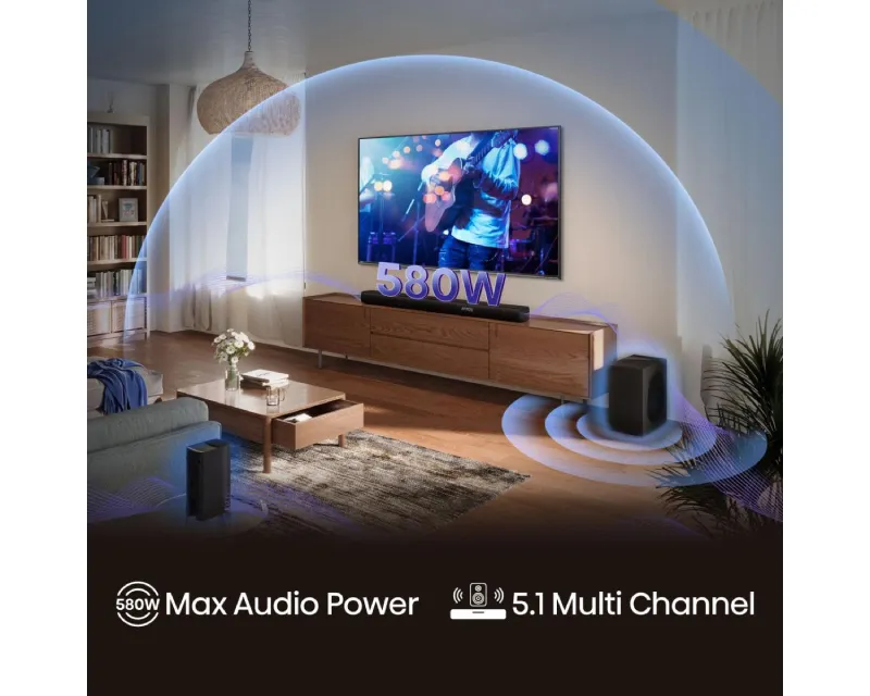 HISENSE AX5100Q Dolby Atmos soundbar sa bežičnim subwooferom crni  Slika 6