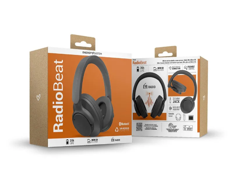 ENERGY SISTEM Black RadioBeat Bluetooth slušalice crne (M45974) Slika 6