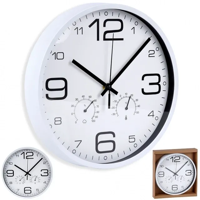 Vilde 569939 - Zidni sat sa termometrom  30cm Slika 1