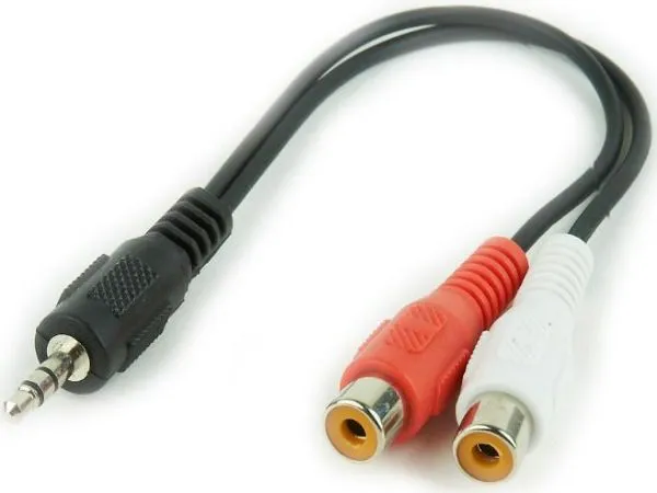 GEMBIRD CCA-406 Gembird 3.5mm stereo plug to 2 RCA (cinca) sockets audio kab 0.2m Slika 1