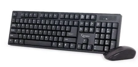 GEMBIRD KBS-W-01 Gembird 2.4 GHz Slim Bezicni mis + tastatura US layout black Slika 1