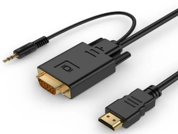 A-HDMI-VGA-03-10 Gembird HDMI to VGA and audio adapter cable, single port, 3m, black Slika 2